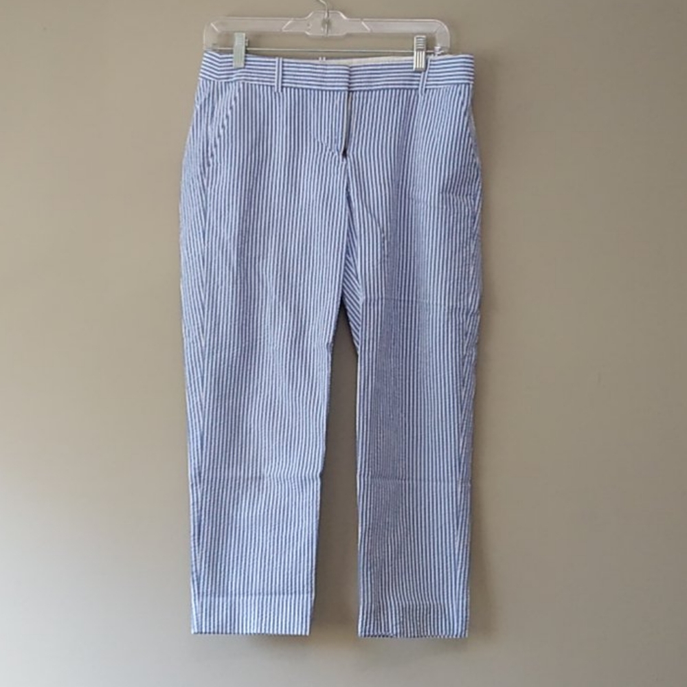 J. Crew Crop Striped Pants City Fit Sz: 4